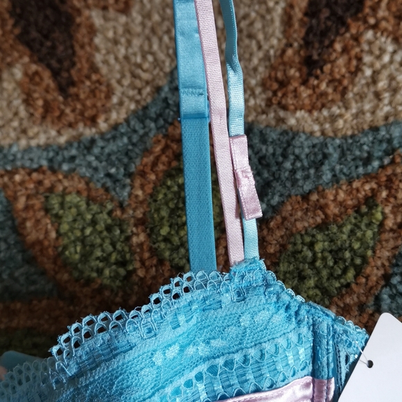 Rene Rofe Lace Blue Bra - Picture 5 of 15